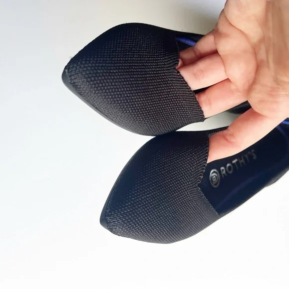 Rothy's Black Point Flats Women’s Size 7.5 - Picture 4 of 8